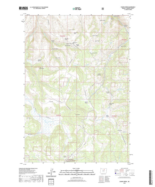 Chapin Creek Oregon US Topo Map Image