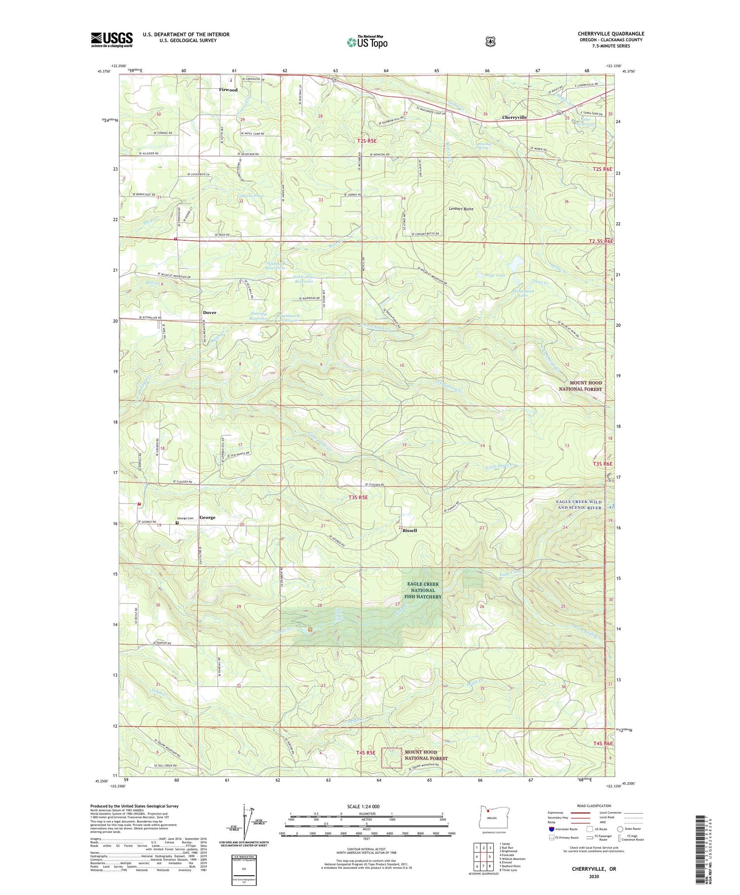 Cherryville Oregon US Topo Map Image