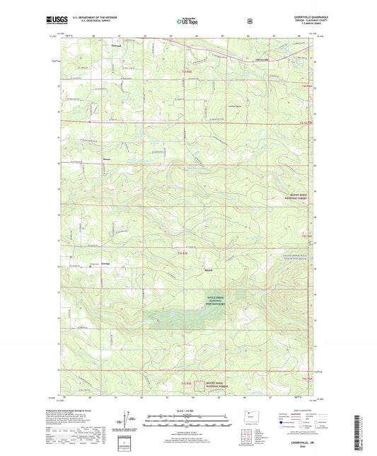 Cherryville Oregon US Topo Map Image