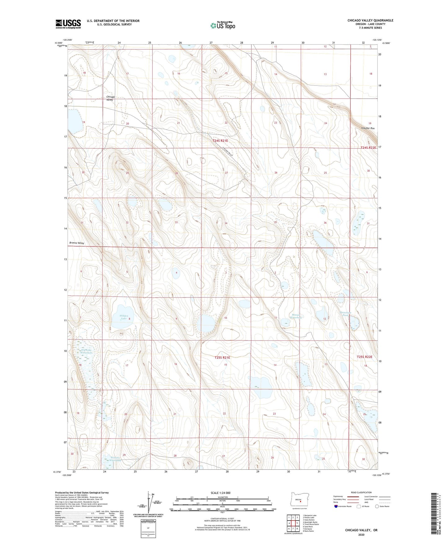 Chicago Valley Oregon US Topo Map Image