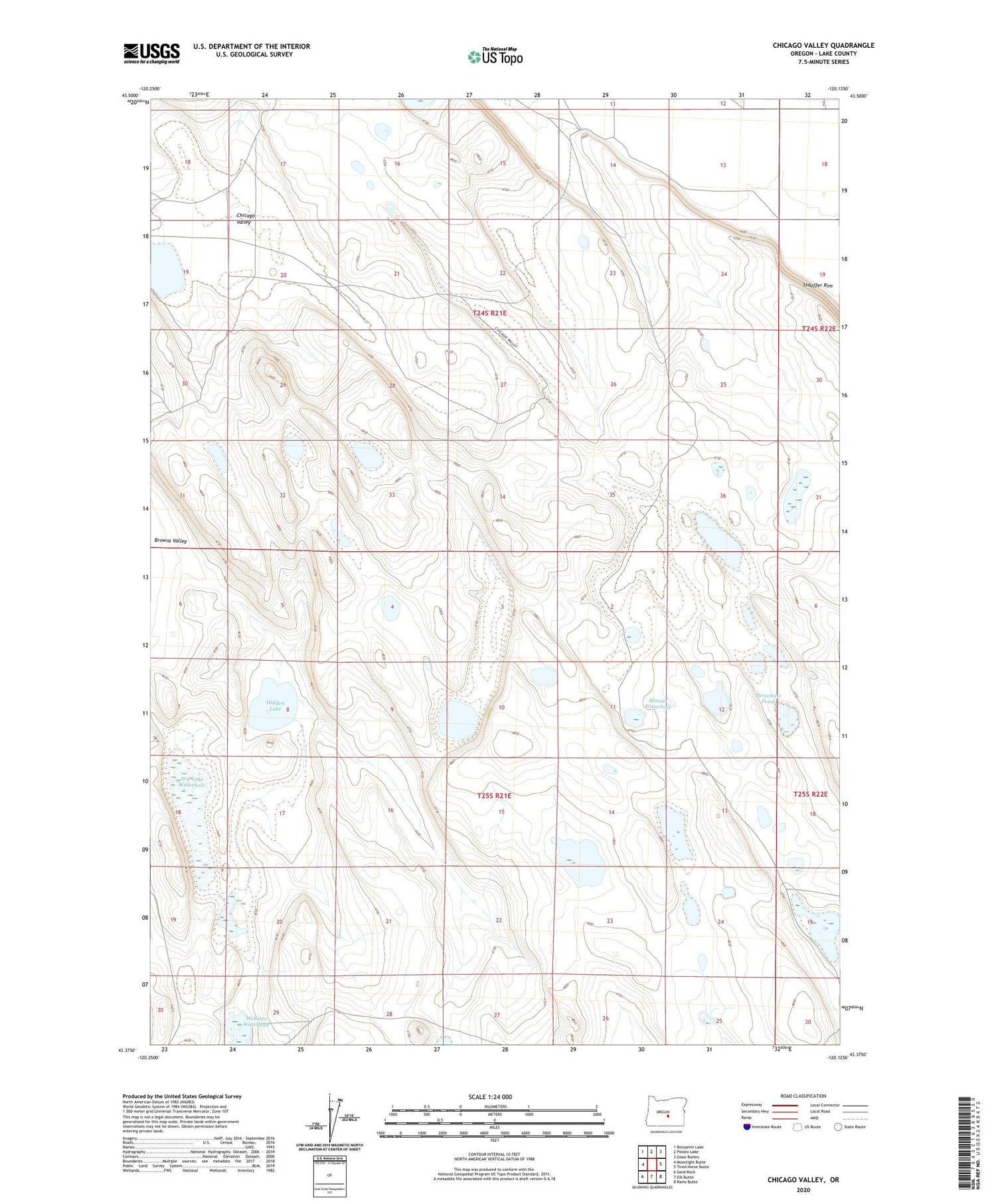 Chicago Valley Oregon US Topo Map Image