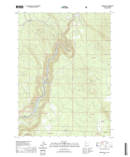 Chicken Hills Oregon US Topo Map Image