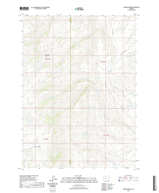 Chicken Spring Oregon US Topo Map Image