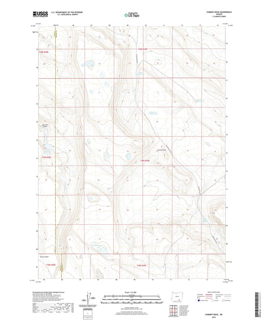 Chimney Rock Oregon US Topo Map Image