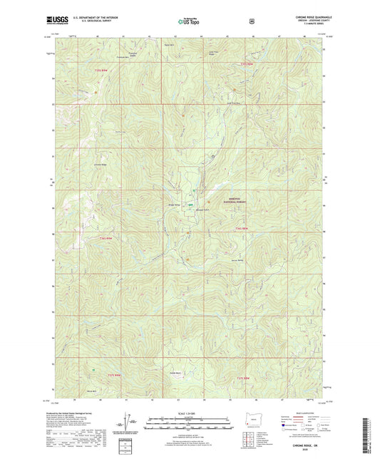 Chrome Ridge Oregon US Topo Map Image