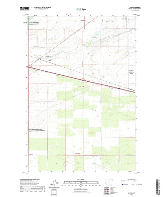 Clarke Oregon US Topo Map Image