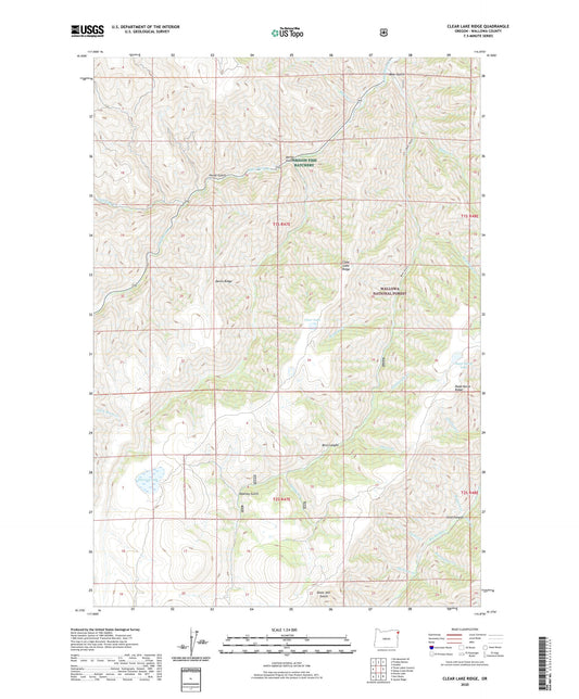 Clear Lake Ridge Oregon US Topo Map Image