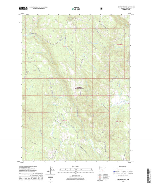 Coffeepot Creek Oregon US Topo Map Image