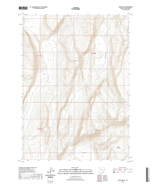 Coffin Butte Oregon US Topo Map Image