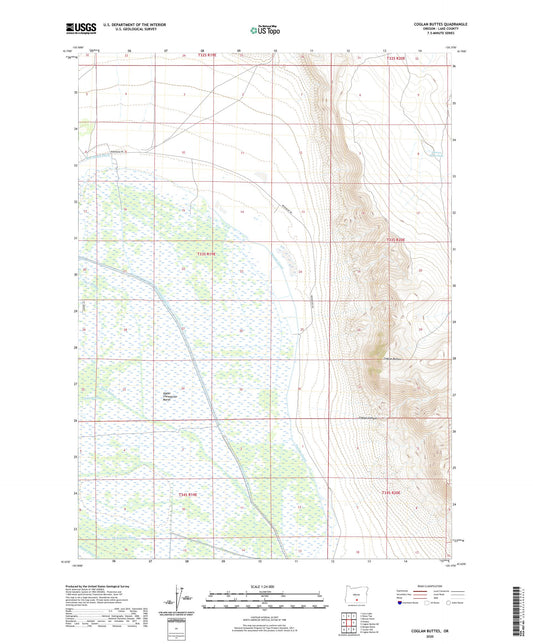 Coglan Buttes Oregon US Topo Map Image