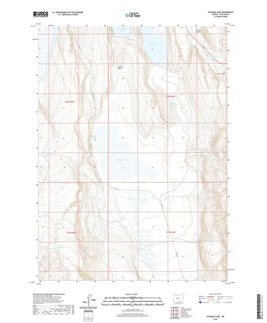 Coleman Lake Oregon US Topo Map Image