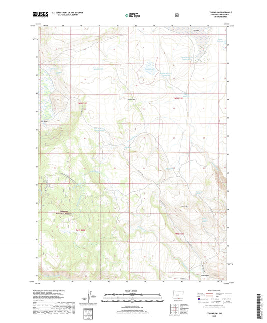 Collins Rim Oregon US Topo Map Image
