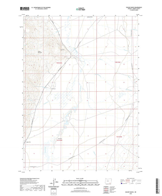 Colony Ranch Oregon US Topo Map Image