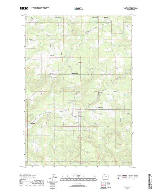 Colton Oregon US Topo Map Image