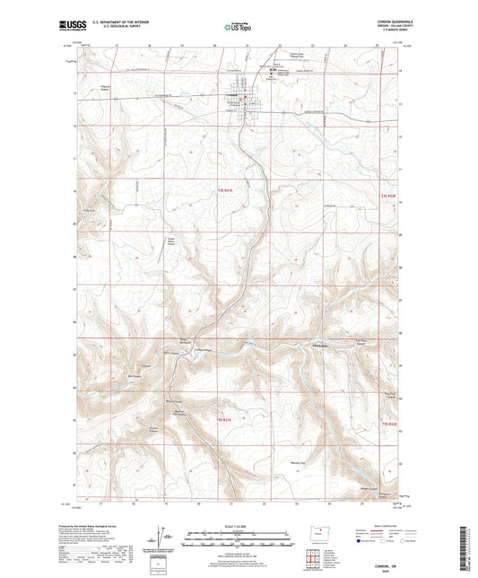 Condon Oregon US Topo Map Image