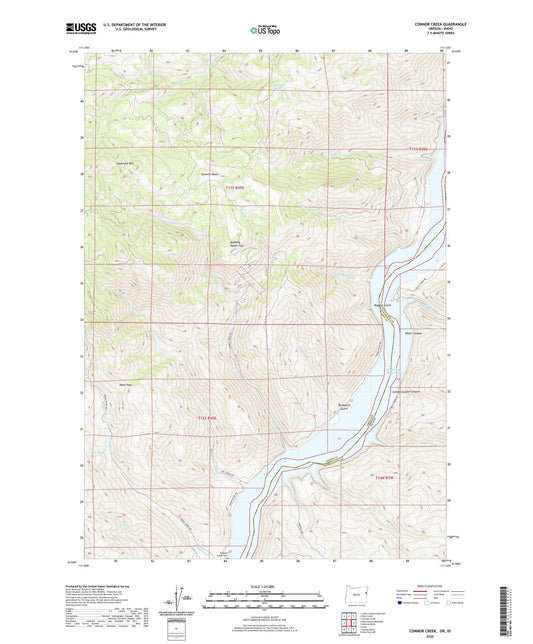 Connor Creek Oregon US Topo Map Image