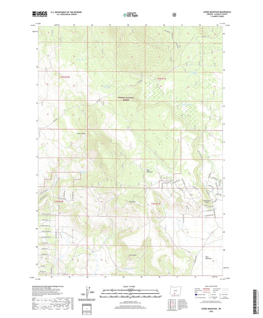 Cooks Mountain Oregon US Topo Map Image