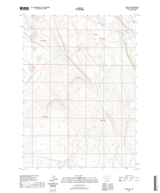 Corn Lake Oregon US Topo Map Image