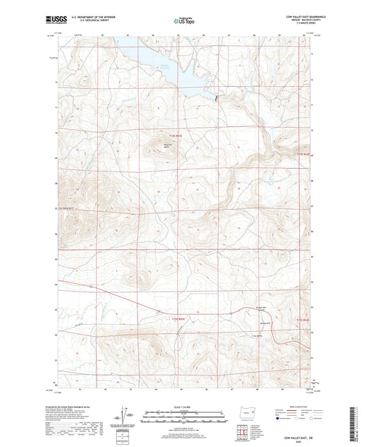 Cow Valley East Oregon US Topo Map Image