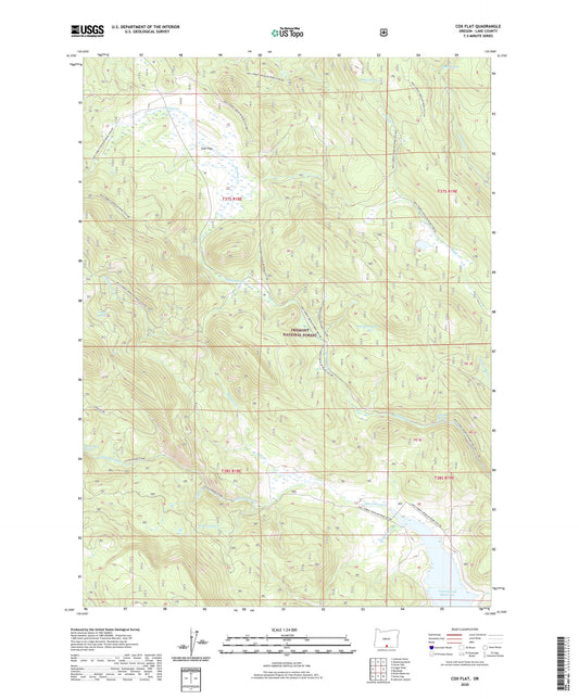 Cox Flat Oregon US Topo Map Image