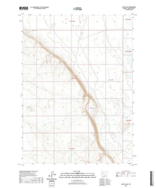 Coyote Gap Oregon US Topo Map Image