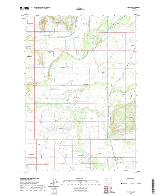 Crabtree Oregon US Topo Map Image