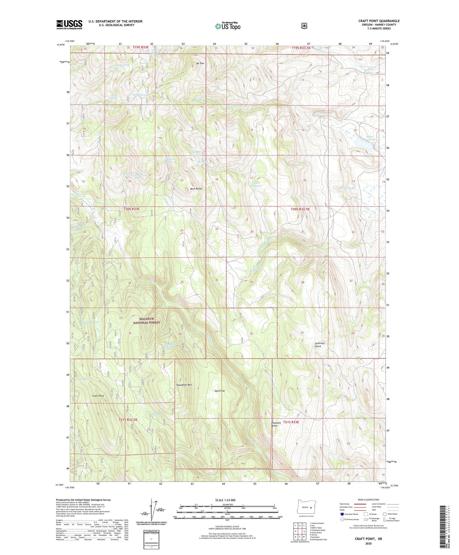 Craft Point Oregon US Topo Map Image