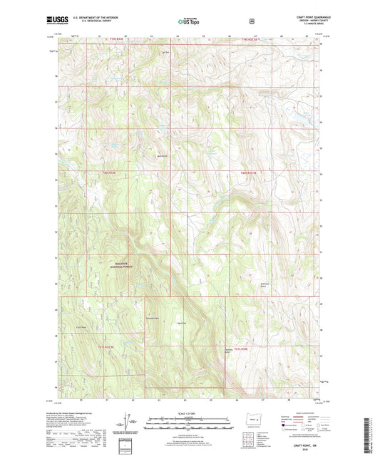 Craft Point Oregon US Topo Map Image