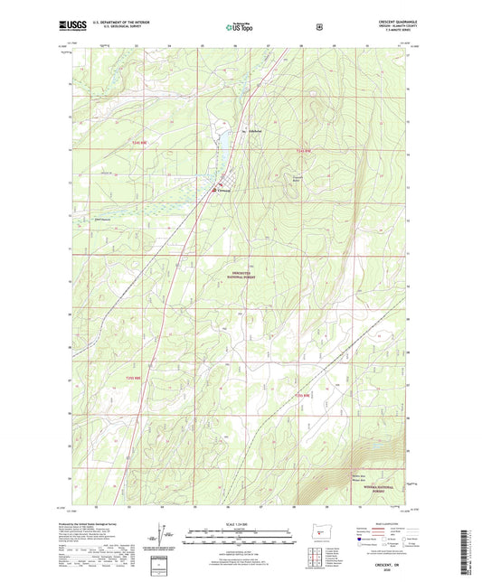 Crescent Oregon US Topo Map Image