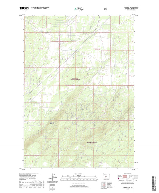 Crescent NE Oregon US Topo Map Image