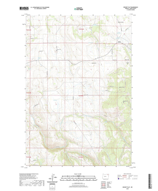 Cricket Flat Oregon US Topo Map Image