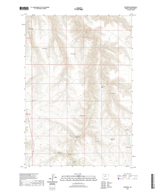 Criterion Oregon US Topo Map Image