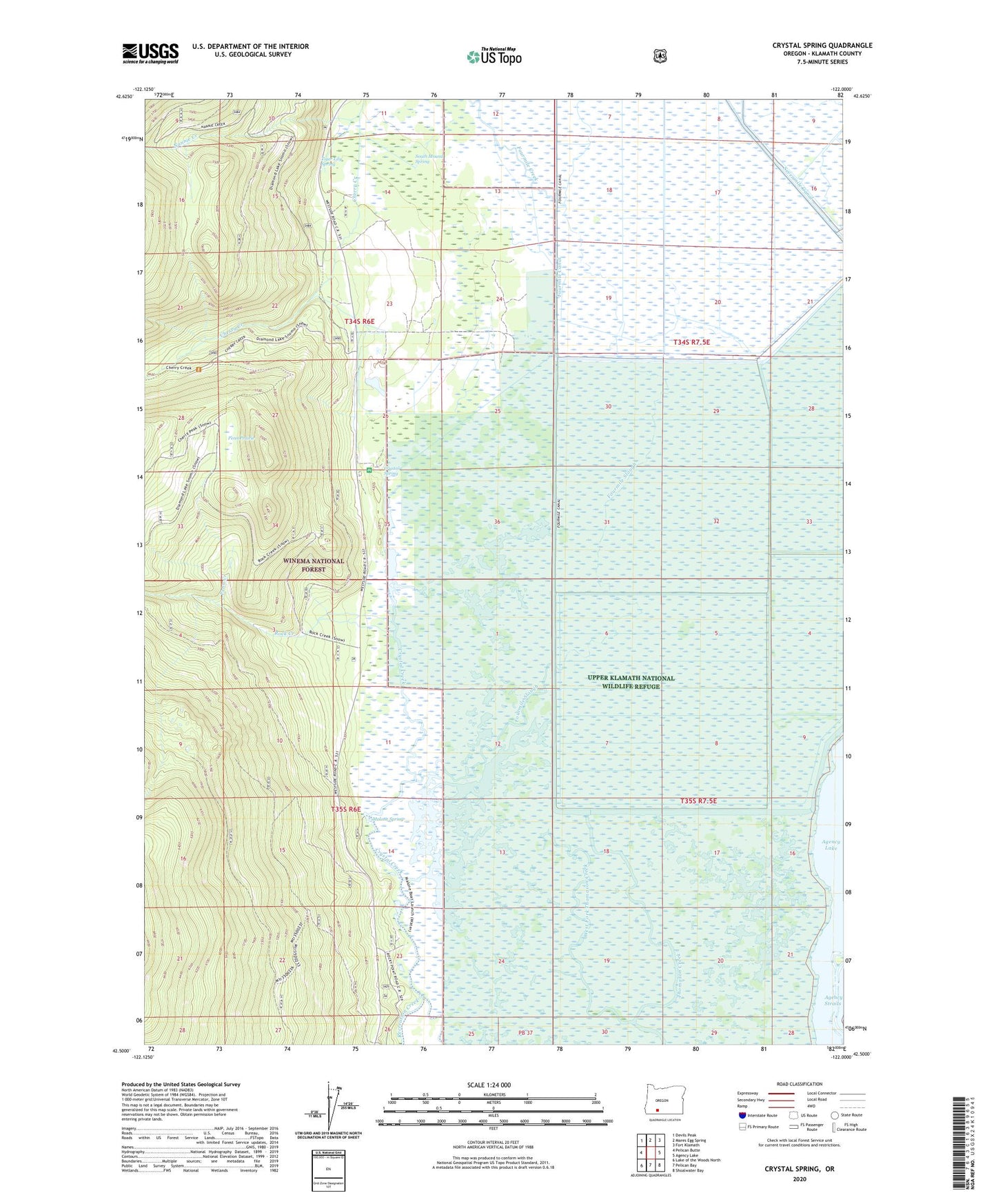 Crystal Spring Oregon US Topo Map Image