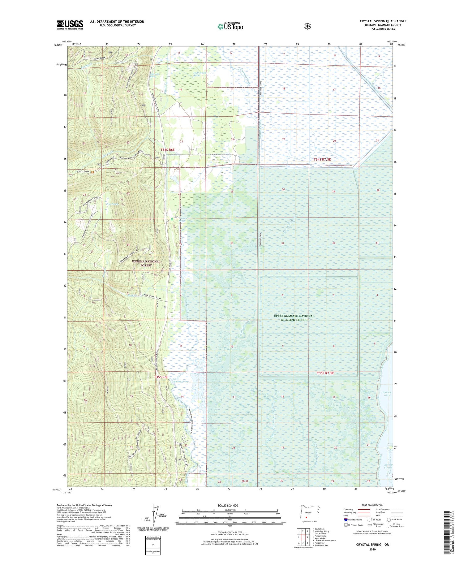 Crystal Spring Oregon US Topo Map Image