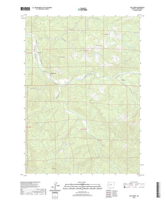 Culp Creek Oregon US Topo Map Image