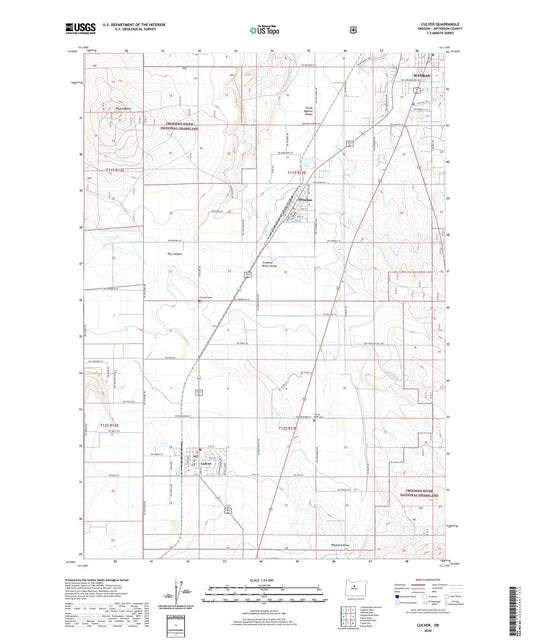 Culver Oregon US Topo Map Image
