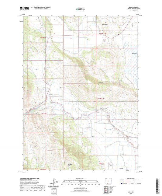 Dairy Oregon US Topo Map Image