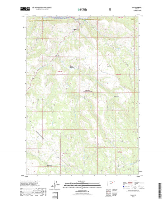 Dale Oregon US Topo Map Image