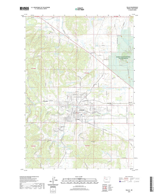 Dallas Oregon US Topo Map Image