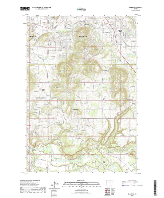 Damascus Oregon US Topo Map Image