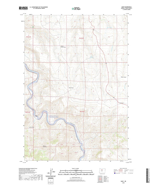 Dant Oregon US Topo Map Image