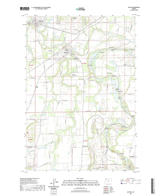 Dayton Oregon US Topo Map Image
