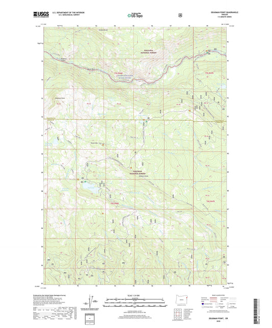 Deadman Point Oregon US Topo Map Image