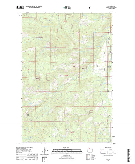 Dee Oregon US Topo Map Image