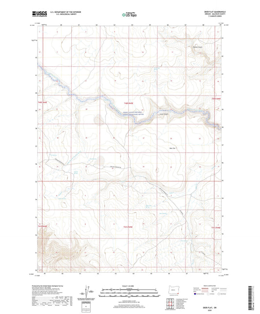 Deer Flat Oregon US Topo Map Image