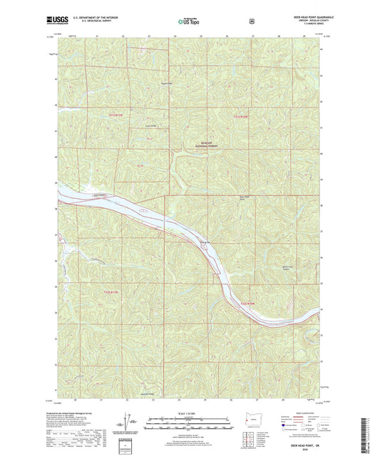 Deer Head Point Oregon US Topo Map Image