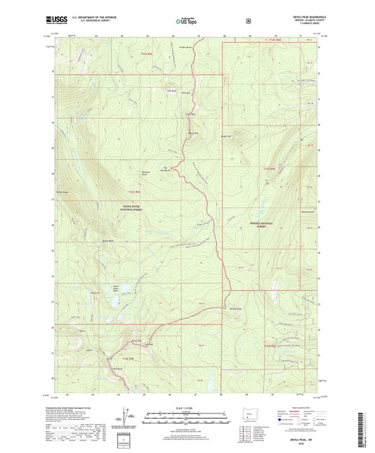 Devils Peak Oregon US Topo Map Image