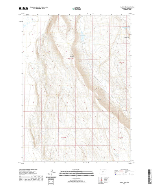 Diablo Peak Oregon US Topo Map Image