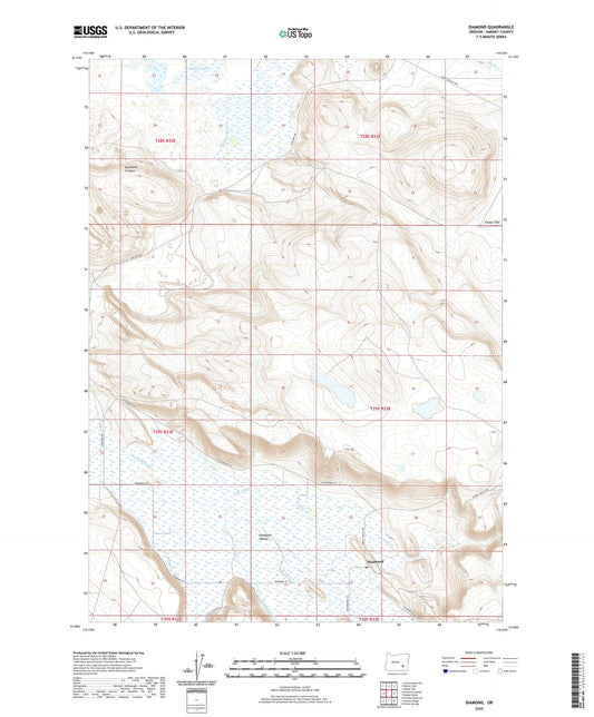 Diamond Oregon US Topo Map Image