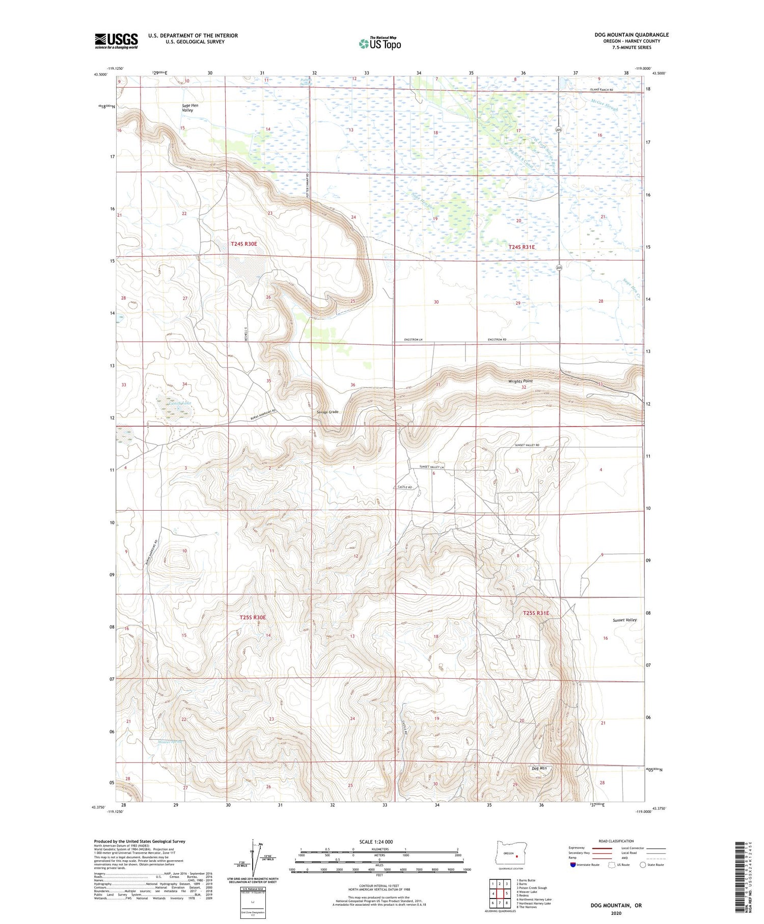 Dog Mountain Oregon US Topo Map Image